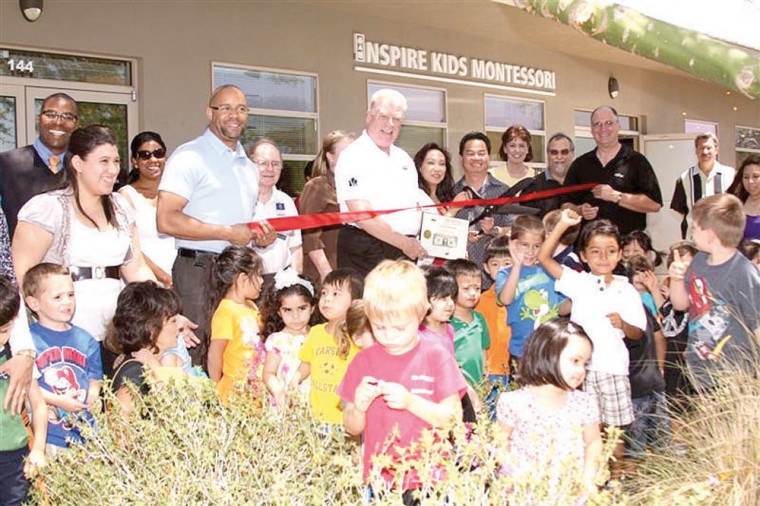 Inspire Kids Montessori ribbon cutting